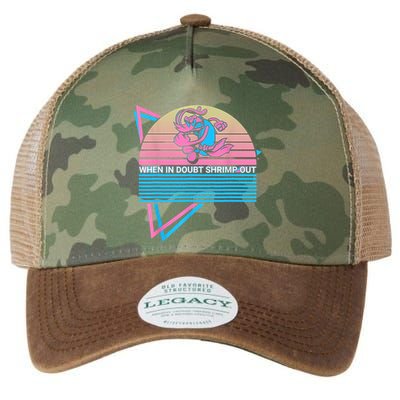 Funny Jiu Jitsu BJJ Retro When In Doubt Shrimp Out Legacy Tie Dye Trucker Hat