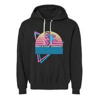 Funny Jiu Jitsu BJJ Retro When In Doubt Shrimp Out Garment-Dyed Fleece Hoodie