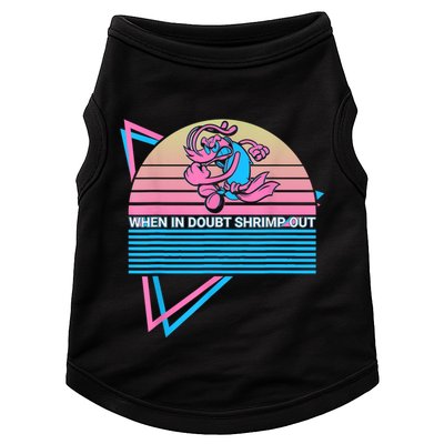 Funny Jiu Jitsu BJJ Retro When In Doubt Shrimp Out Doggie Tank