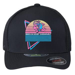 Funny Jiu Jitsu BJJ Retro When In Doubt Shrimp Out Flexfit Unipanel Trucker Cap