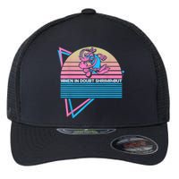 Funny Jiu Jitsu BJJ Retro When In Doubt Shrimp Out Flexfit Unipanel Trucker Cap