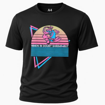 Funny Jiu Jitsu BJJ Retro When In Doubt Shrimp Out Performance Shirt