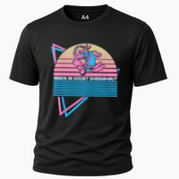 Funny Jiu Jitsu BJJ Retro When In Doubt Shrimp Out Performance Shirt