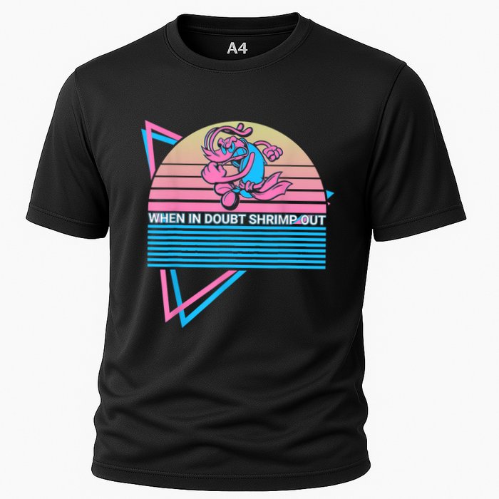 Funny Jiu Jitsu BJJ Retro When In Doubt Shrimp Out Performance Shirt