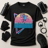 Funny Jiu Jitsu BJJ Retro When In Doubt Shrimp Out Performance Shirt