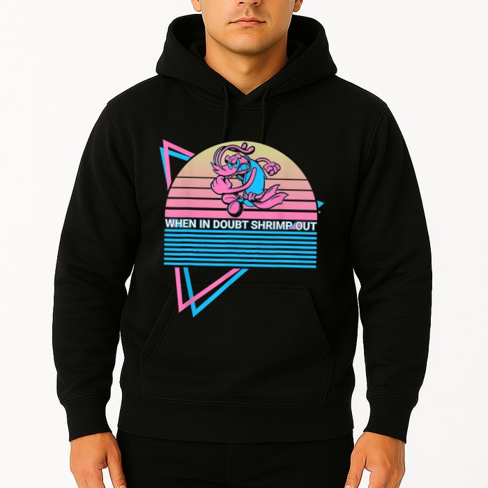 Funny Jiu Jitsu BJJ Retro When In Doubt Shrimp Out Hoodie
