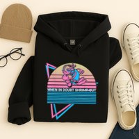 Funny Jiu Jitsu BJJ Retro When In Doubt Shrimp Out Hoodie
