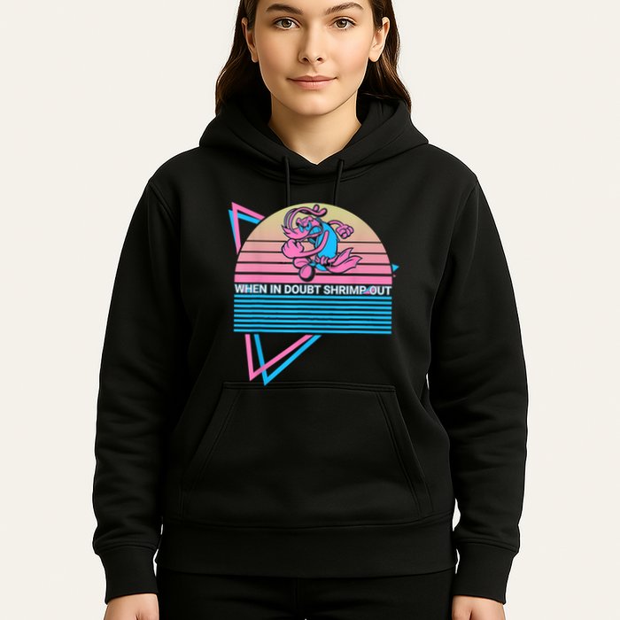 Funny Jiu Jitsu BJJ Retro When In Doubt Shrimp Out Hoodie