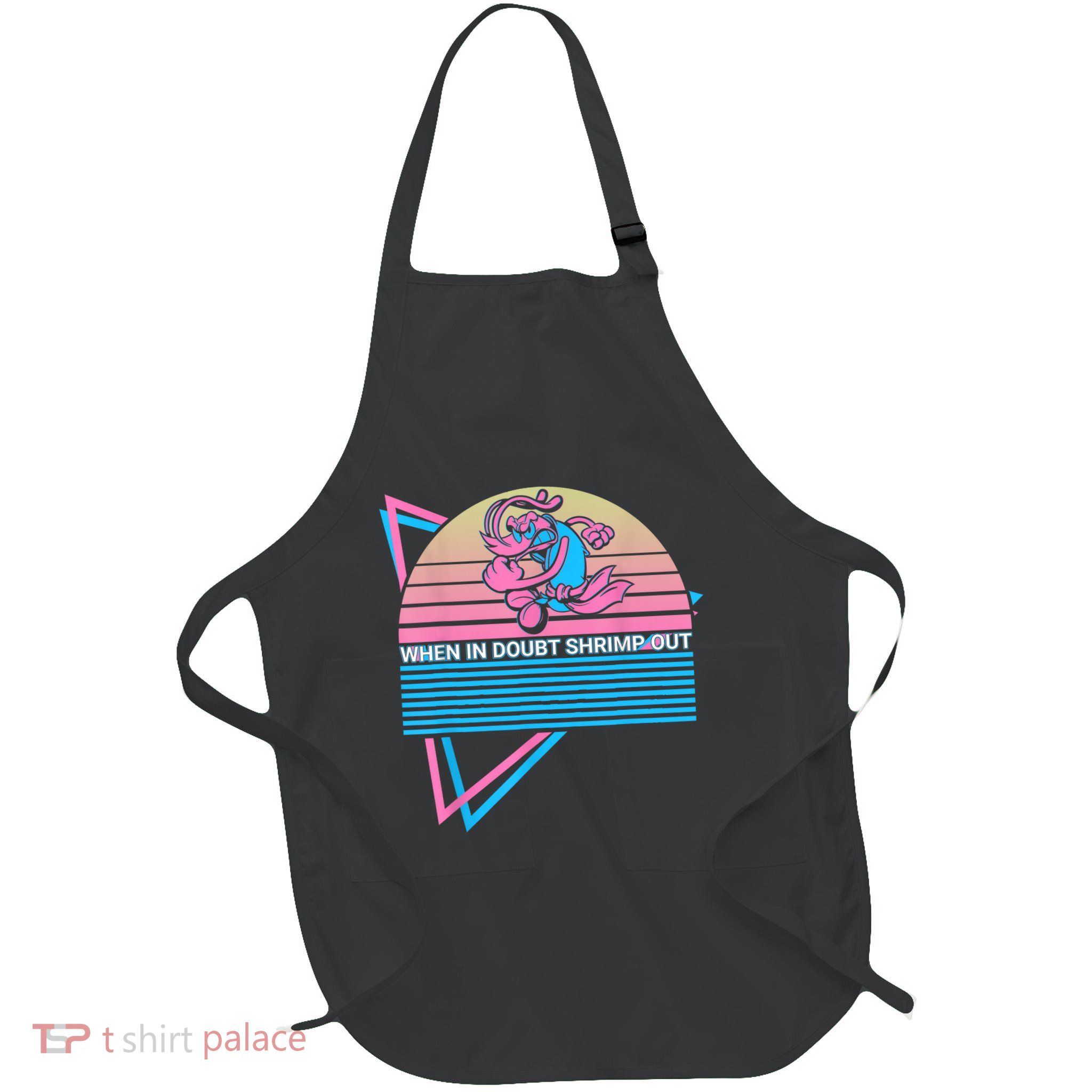 Funny Jiu Jitsu BJJ Retro When In Doubt Shrimp Out Apron