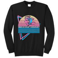 Funny Jiu Jitsu BJJ Retro When In Doubt Shrimp Out Sweatshirt