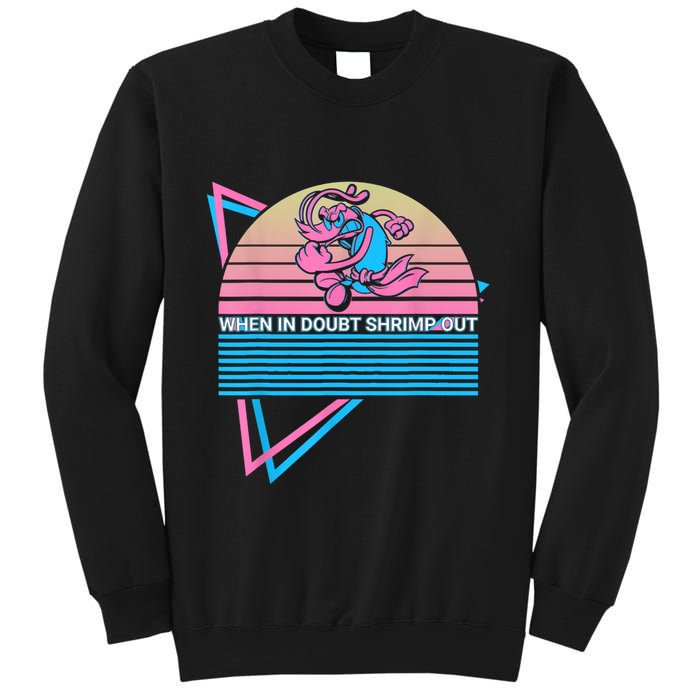 Funny Jiu Jitsu BJJ Retro When In Doubt Shrimp Out Sweatshirt