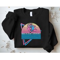 Funny Jiu Jitsu BJJ Retro When In Doubt Shrimp Out Sweatshirt