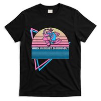 Funny Jiu Jitsu BJJ Retro When In Doubt Shrimp Out T-Shirt