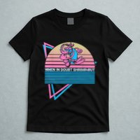 Funny Jiu Jitsu BJJ Retro When In Doubt Shrimp Out T-Shirt