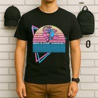 Funny Jiu Jitsu BJJ Retro When In Doubt Shrimp Out T-Shirt