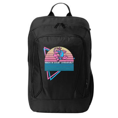 Funny Jiu Jitsu BJJ Retro When In Doubt Shrimp Out City Backpack