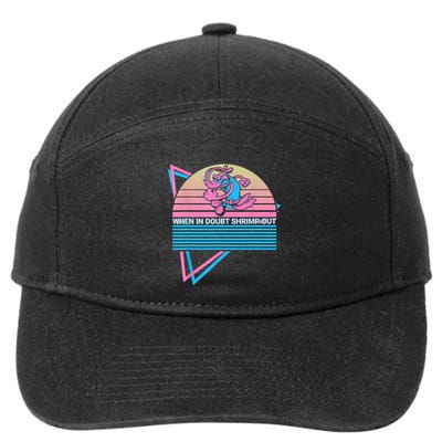 Funny Jiu Jitsu BJJ Retro When In Doubt Shrimp Out 7-Panel Snapback Hat