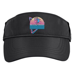 Funny Jiu Jitsu BJJ Retro When In Doubt Shrimp Out Adult Drive Performance Visor