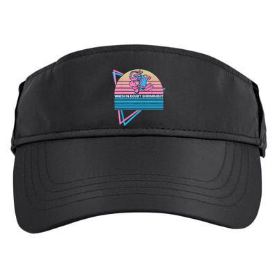 Funny Jiu Jitsu BJJ Retro When In Doubt Shrimp Out Adult Drive Performance Visor
