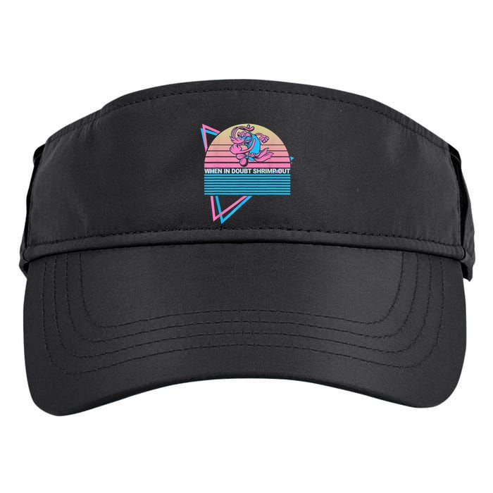 Funny Jiu Jitsu BJJ Retro When In Doubt Shrimp Out Adult Drive Performance Visor