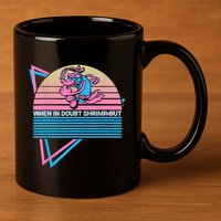 Funny Jiu Jitsu BJJ Retro When In Doubt Shrimp Out 11oz C Handle Ceramic Mug