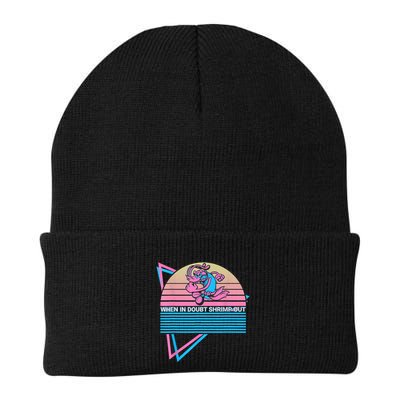 Funny Jiu Jitsu BJJ Retro When In Doubt Shrimp Out Beanie