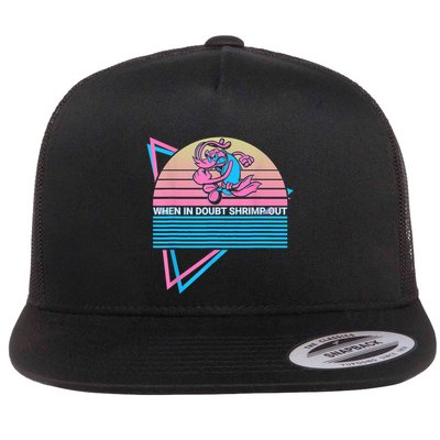 Funny Jiu Jitsu BJJ Retro When In Doubt Shrimp Out Flatbill Hat
