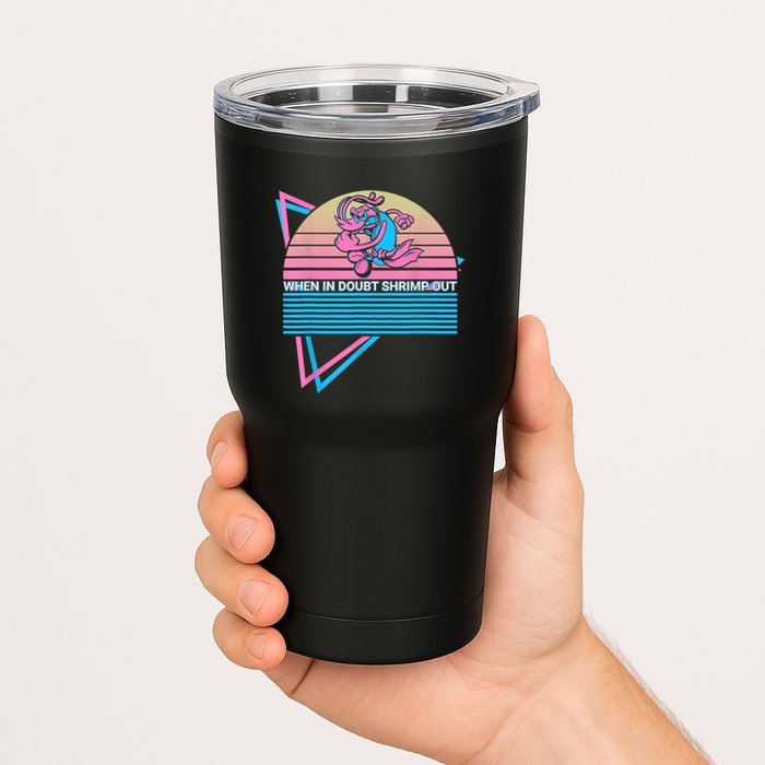 Funny Jiu Jitsu BJJ Retro When In Doubt Shrimp Out Tumbler