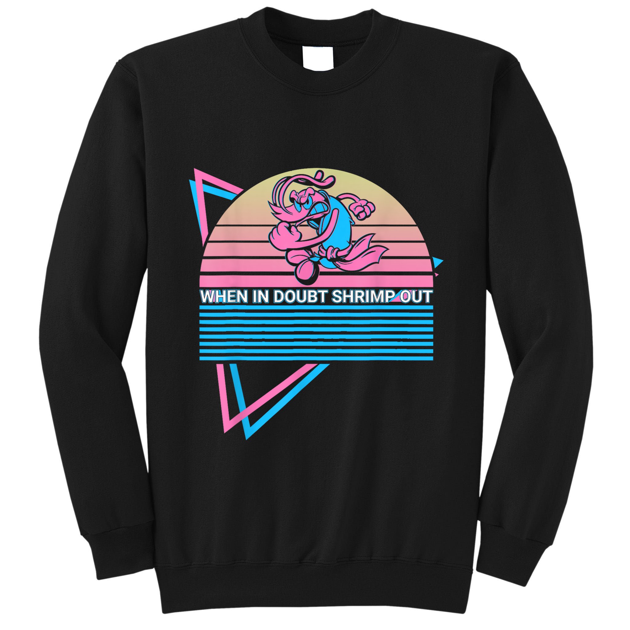 Funny Jiu Jitsu BJJ Retro When In Doubt Shrimp Out Tall Sweatshirt