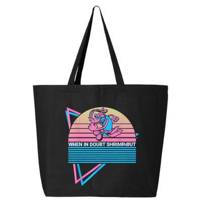 Funny Jiu Jitsu BJJ Retro When In Doubt Shrimp Out 25L Jumbo Tote