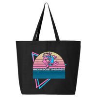 Funny Jiu Jitsu BJJ Retro When In Doubt Shrimp Out 25L Jumbo Tote