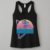 Funny Jiu Jitsu BJJ Retro When In Doubt Shrimp Out Womens Tank Top
