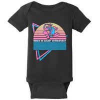 Funny Jiu Jitsu BJJ Retro When In Doubt Shrimp Out Baby Bodysuit