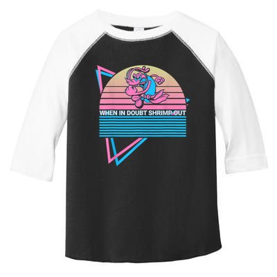 Funny Jiu Jitsu BJJ Retro When In Doubt Shrimp Out Toddler Fine Jersey T-Shirt