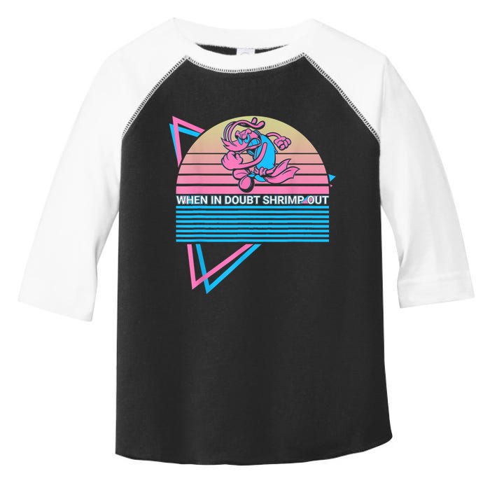 Funny Jiu Jitsu BJJ Retro When In Doubt Shrimp Out Toddler Fine Jersey T-Shirt