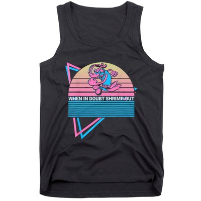 Funny Jiu Jitsu BJJ Retro When In Doubt Shrimp Out Tank Top