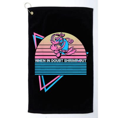 Funny Jiu Jitsu BJJ Retro When In Doubt Shrimp Out Golf Towel