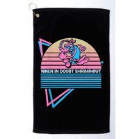 Funny Jiu Jitsu BJJ Retro When In Doubt Shrimp Out Golf Towel