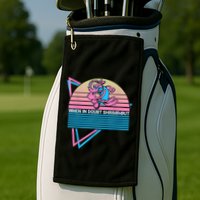 Funny Jiu Jitsu BJJ Retro When In Doubt Shrimp Out Golf Towel