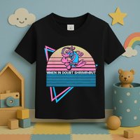 Funny Jiu Jitsu BJJ Retro When In Doubt Shrimp Out Toddler T-Shirt