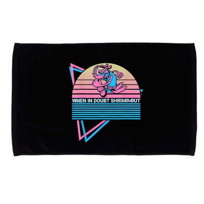 Funny Jiu Jitsu BJJ Retro When In Doubt Shrimp Out Microfiber Hand Towel