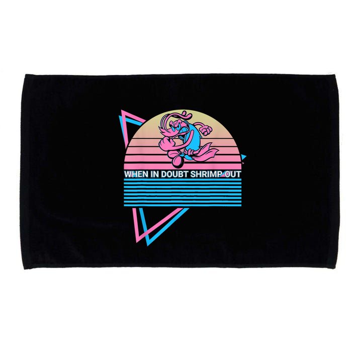 Funny Jiu Jitsu BJJ Retro When In Doubt Shrimp Out Microfiber Hand Towel