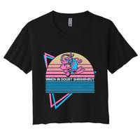 Funny Jiu Jitsu BJJ Retro When In Doubt Shrimp Out Crop Top