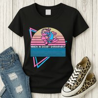 Funny Jiu Jitsu BJJ Retro When In Doubt Shrimp Out Womens T-Shirt