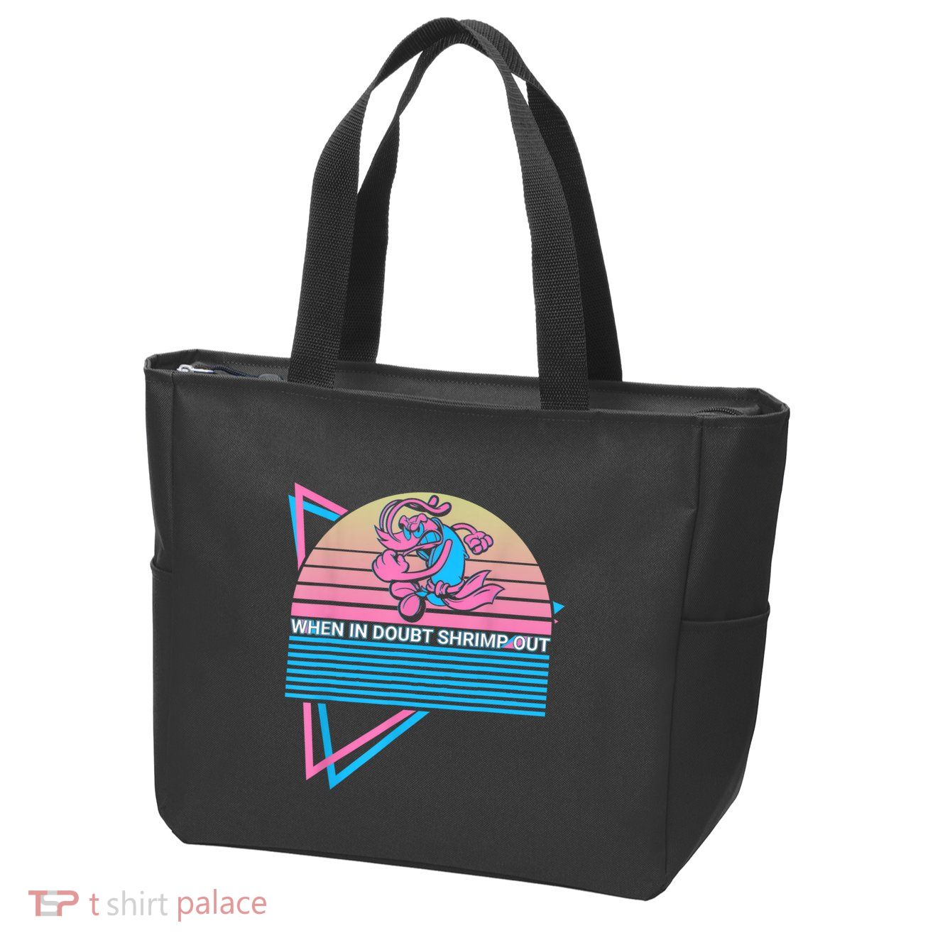 Funny Jiu Jitsu BJJ Retro When In Doubt Shrimp Out Zip Tote Bag