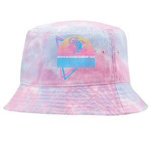 Funny Jiu Jitsu BJJ Retro When In Doubt Shrimp Out Tie-Dyed Bucket Hat