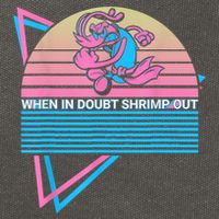 Funny Jiu Jitsu BJJ Retro When In Doubt Shrimp Out Cotton Canvas Backpack