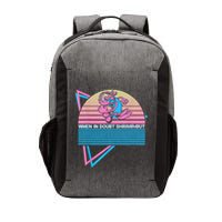 Funny Jiu Jitsu BJJ Retro When In Doubt Shrimp Out Vector Backpack