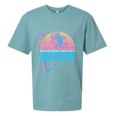 Funny Jiu Jitsu BJJ Retro When In Doubt Shrimp Out Sueded Cloud Jersey T-Shirt