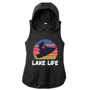 Funny Jetski Jetskiing Jet Ski Accessory For Ladies PosiCharge Tri-Blend Wicking Draft Hoodie Tank